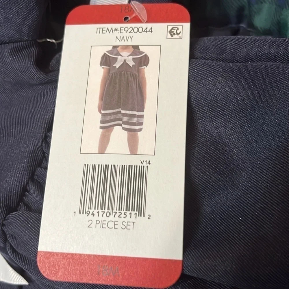 NWT Rare Editions 2 piece sailor dress (dress and bloomers) 18 months  adorable